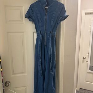 Vintage Blue Denim Jumpsuit